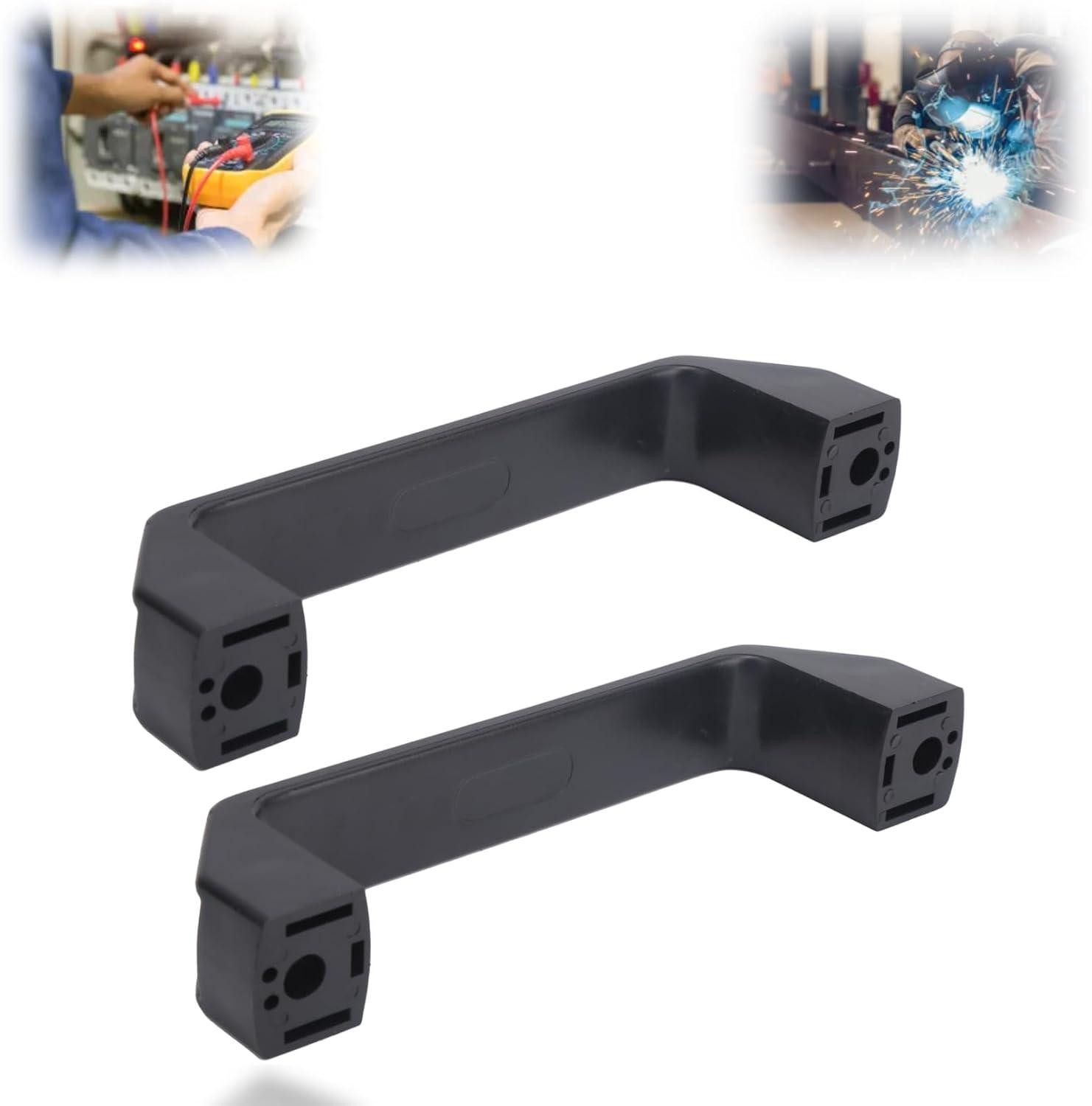 Set van 2 nylon trekhandgrepen voor industriële machines, 150 mm, 5 mm dikte