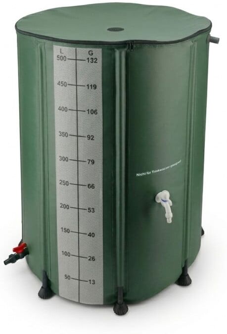 TrendLine Regentonne faltbar rund mit Deckel & Fenster 500 l