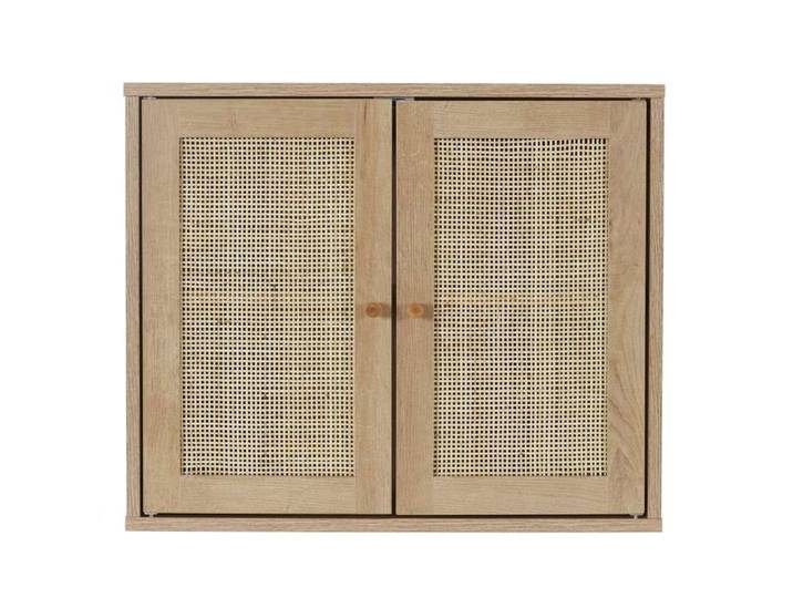 The Home Deco Factory - Armoire murale 2 portes en cannage BALI - Marron