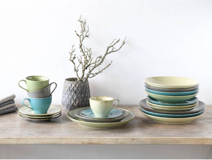 creaTable Kombiservice Geschirr-Set NATURE COLLECTION (20-tlg), 4 Personen, Steinzeug, Service, 20 Teile, für 4 Personen