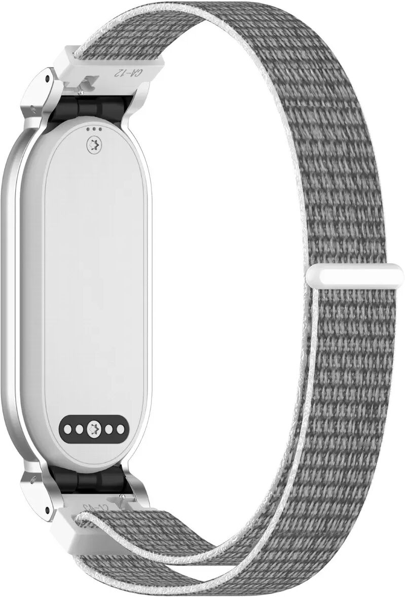 INF Bracelet en nylon à crochet et boucle compatible avec PLAUD Notepin Ai - Bracelet tissé réglable Argent