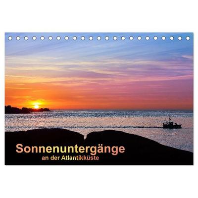 Sonnenuntergänge an der Atlantikküste (Tischkalender 2026 DIN A5 quer), CALVENDO Monatskalender