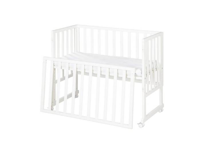 roba® Stubenbett Beistellbett, Stubenbett, höhenverstellbar inkl. Matratze & Canvas Barriere