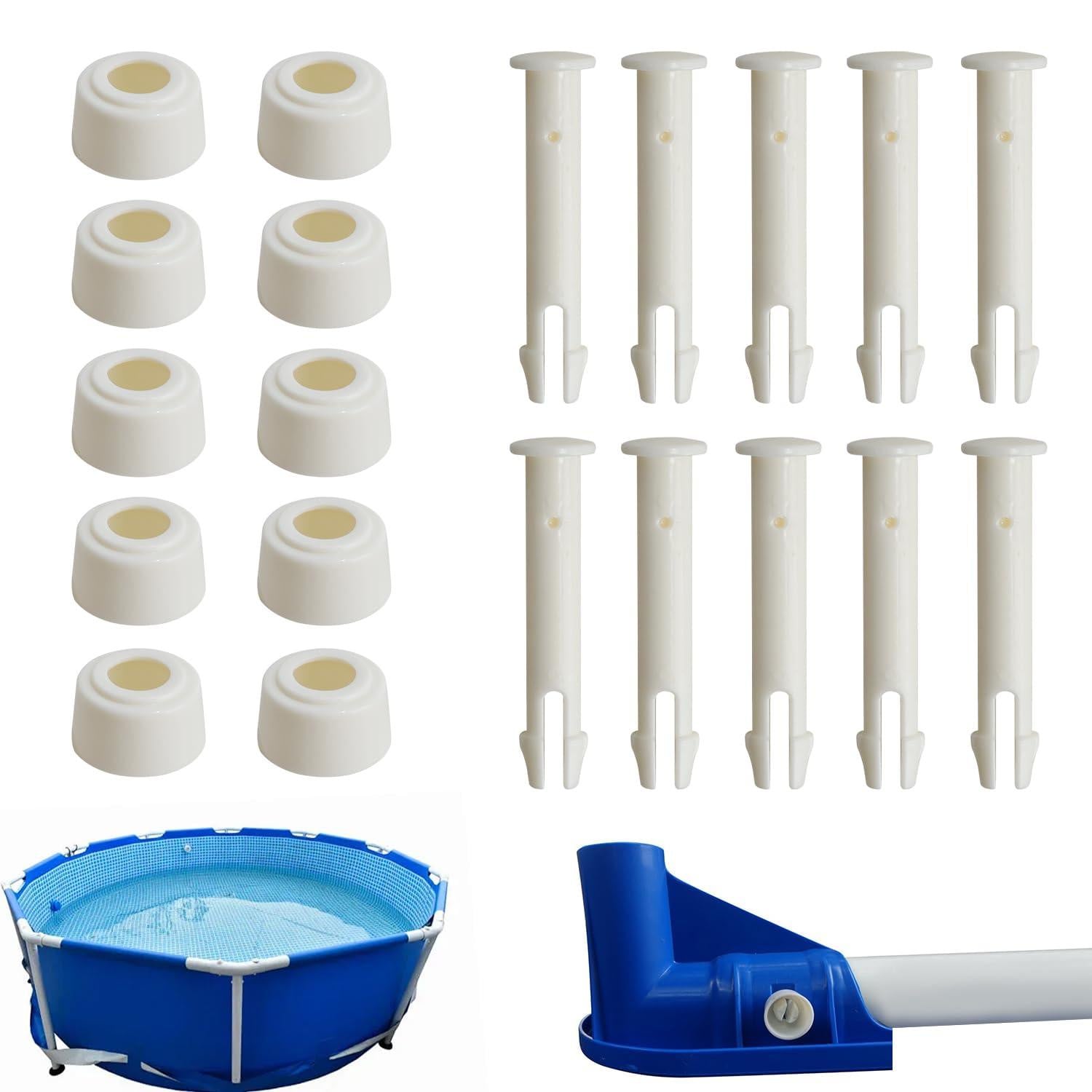 Selius Set van 10 plastic zwembadgewrichtspinnen, vervangende zwembadonderdelen