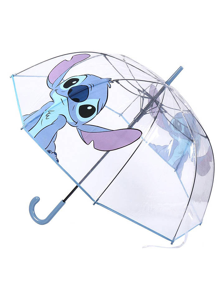 Cerda Kinderschirm "Stitch" in Transparent/ Blau - Ø 89 cm - onesize