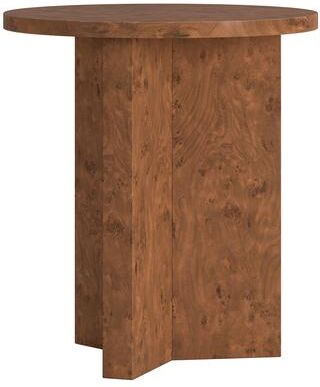 Heath&Cliff "Anders 20"" Wide Burled Side Table - 20"" Wide"