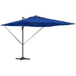 Helloshop26 - Rechteckiger Ampelschirm 286 x 284 x 270 cm moderner praktischer Stil Garten Terrasse aus Aluminium azurblau