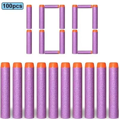 Uplifted Finds Refill Darts Bullets For Nerf N Strike Elite Series Blasters 100 Pcs Purple