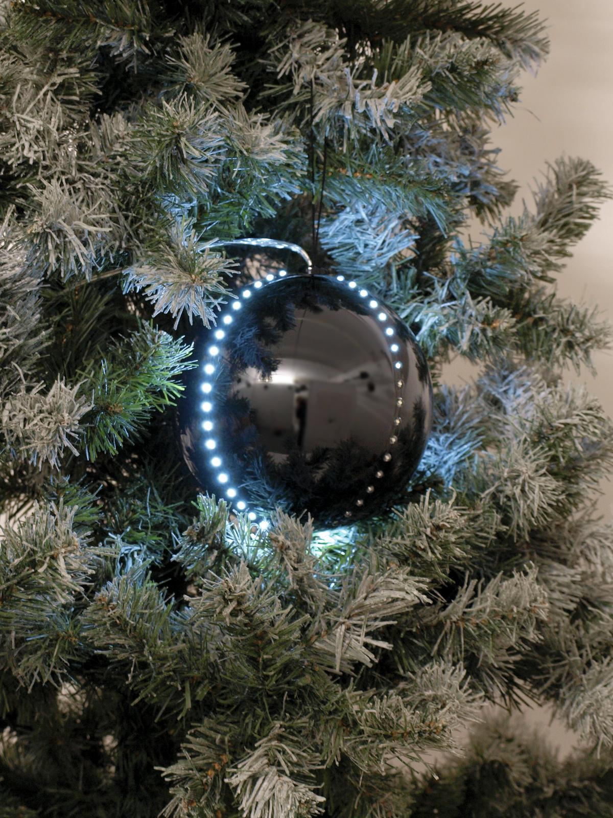 Europalms LED-sneeuwbal, zwart, 5 stuks