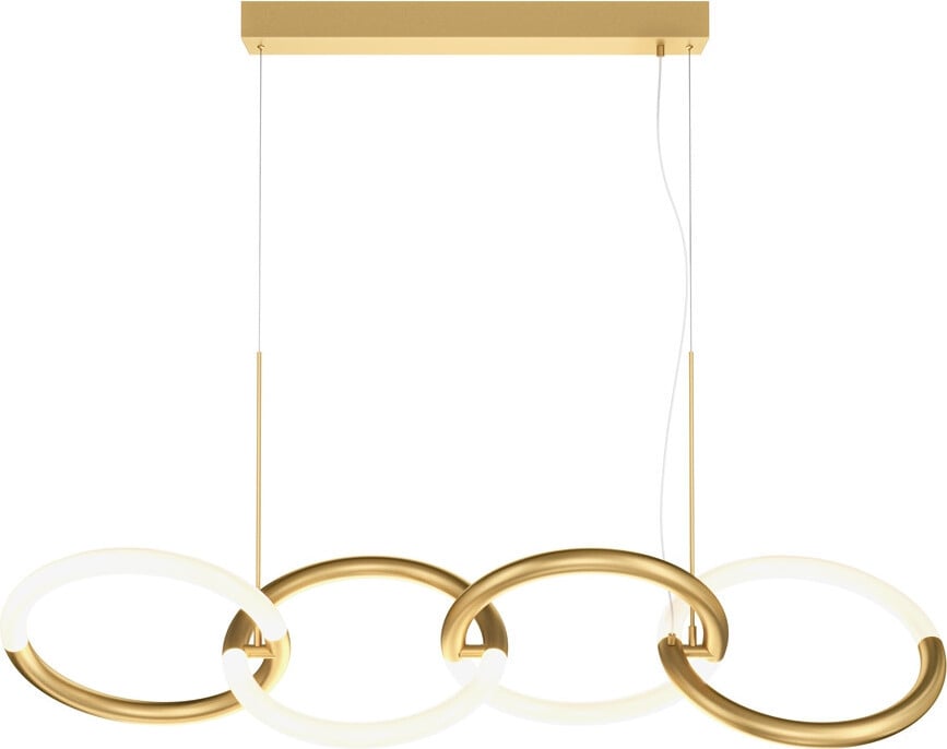 Maytoni Design hanglamp Node LED, 40W, warm wit licht, goud, metaal/acryl