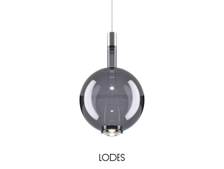 Lodes Pendelleuchte Sky-Fall Round, rund, aus geblasenem Glas -