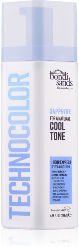 Bondi Sands Technocolor Sapphire self-tanning mousse shade Cool Natural 200 ml