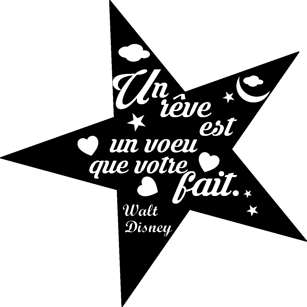 Ambiance-sticker Stikcker citation Un rêve est un voeu (Walt Disney)