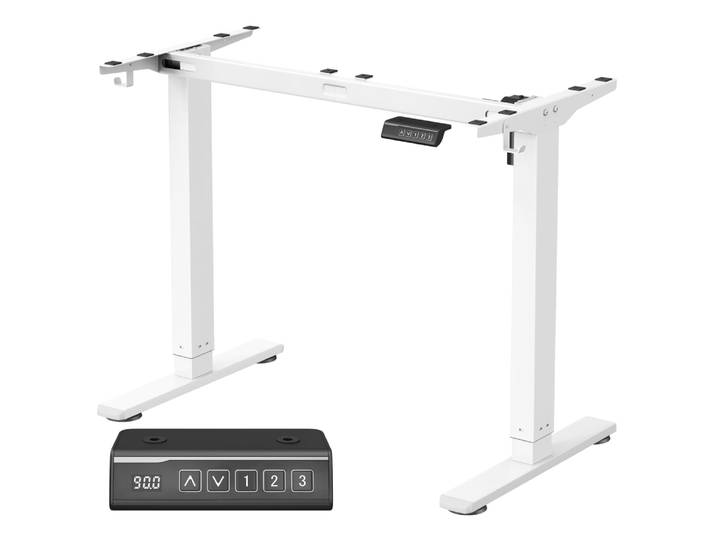 Cadre de bureau sans plateau support de bureau réglable blanc