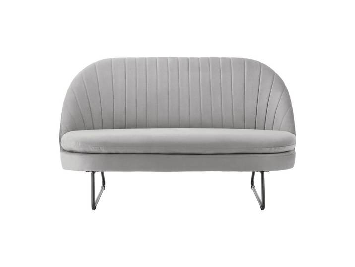 Sofa Luigi Hellgrau Samt