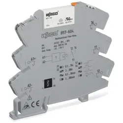 Wago 857-604 Zeitrelaismodul,Eingangsnennspannung DC 24 V,Grenzdauerstrom 6 A,grau 857604
