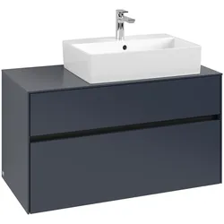 Villeroy & Boch Waschbeckenunterschrank Collaro, Marine Blue, 1000x548x500 mm, mit Absenkautomatik und integrierten Griffen