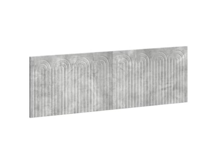 Makastle Kopfteil Wandmontage Betongrau Holzwerkstoff 160x50 cm Lineares Muster