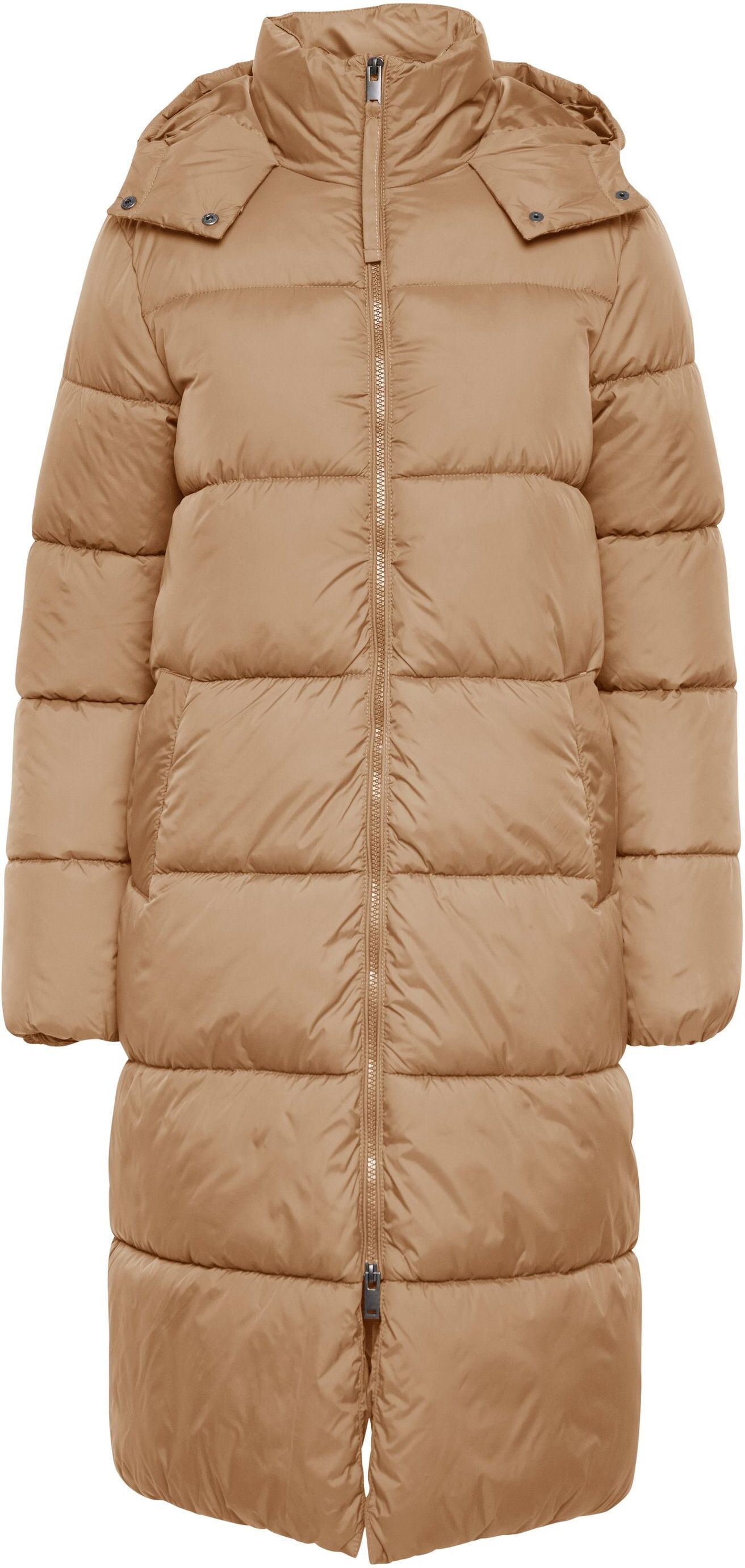 Schneejacke OXMO "Steppmantel OXBoda", Damen, Gr. 38, beige (tannin), Obermaterial: 100% Nylon NY., Mäntel Schneejacke