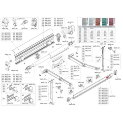 Fiamma Markisenwalze für Markise F45s / F45s PSA / F45s VW T5/T6 260 - Fiamma Ersatzteilnummer 98673-043