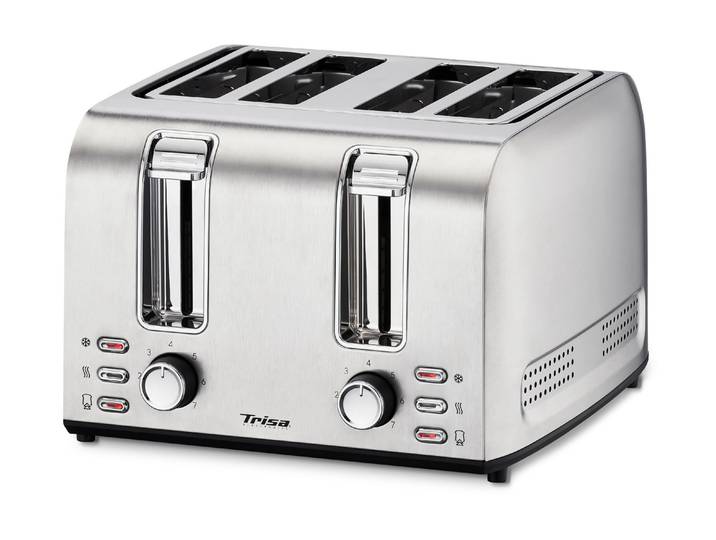 TRISA Toaster Toast 4 All Edelstahl , silber (silberfarben), B:27cm H:18cm T:28cm, Toaster, Toaster