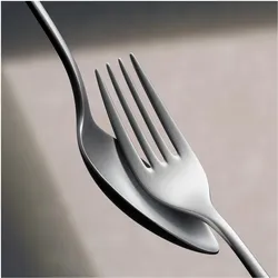 WMF Merit Serviergabel, sandgestrahlt, Servierbesteck, Silber