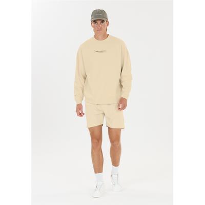 Sweatshirt VIRTUS "Idan", Herren, Gr. S, beige (hellgelb), 100% Baumwolle, unifarben, normal, Rundhals, Sweatshirts Sweatshirt, Schmucklos