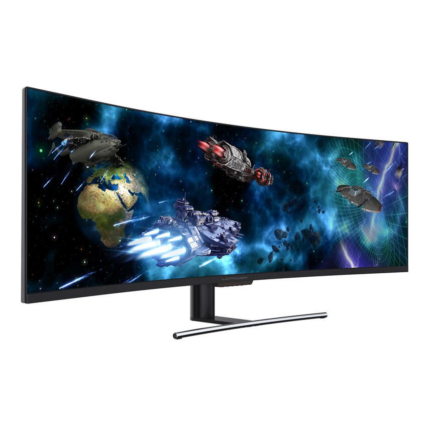 LC-Power Curved Gaming-Monitor LC-M49-DFHD-144-C-Q QLED-VA-Display 124,5 cm (49")