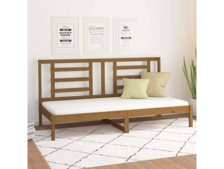 LLEZKBR Home tools-Day Bett Honigbraun 80x200 cm Massivholz Kiefer