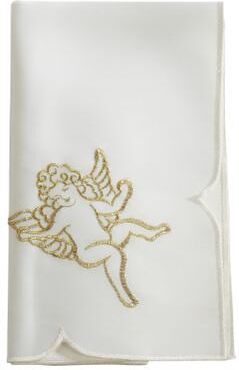 Saro Lifestyle Embroidered Napkin With Cupid Design (Set of 4)