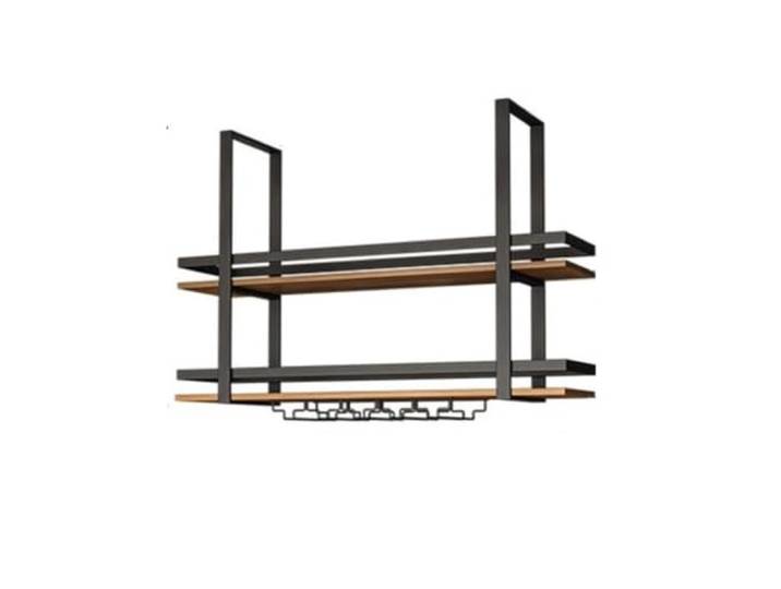 GEK208130 Weinhalter Weinregal aus Schmiedeeisen zur Wandmontage for Esszimmer, Bars und Küchen Küche(Mittel)