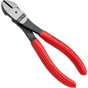 Knipex Seitenschneider 74 01 160, Kraft-Seitenschneider, 160 mm, poliert, kunststoffüberzogene Griffe
