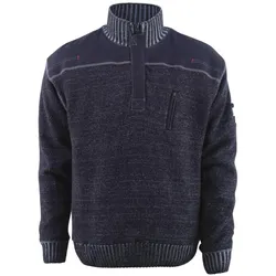 MASCOT Naxos Strickpullover mit kurzem Reißverschluss FRONTLINE Blaugrau S - 50354-835-180-S - Blaugrau