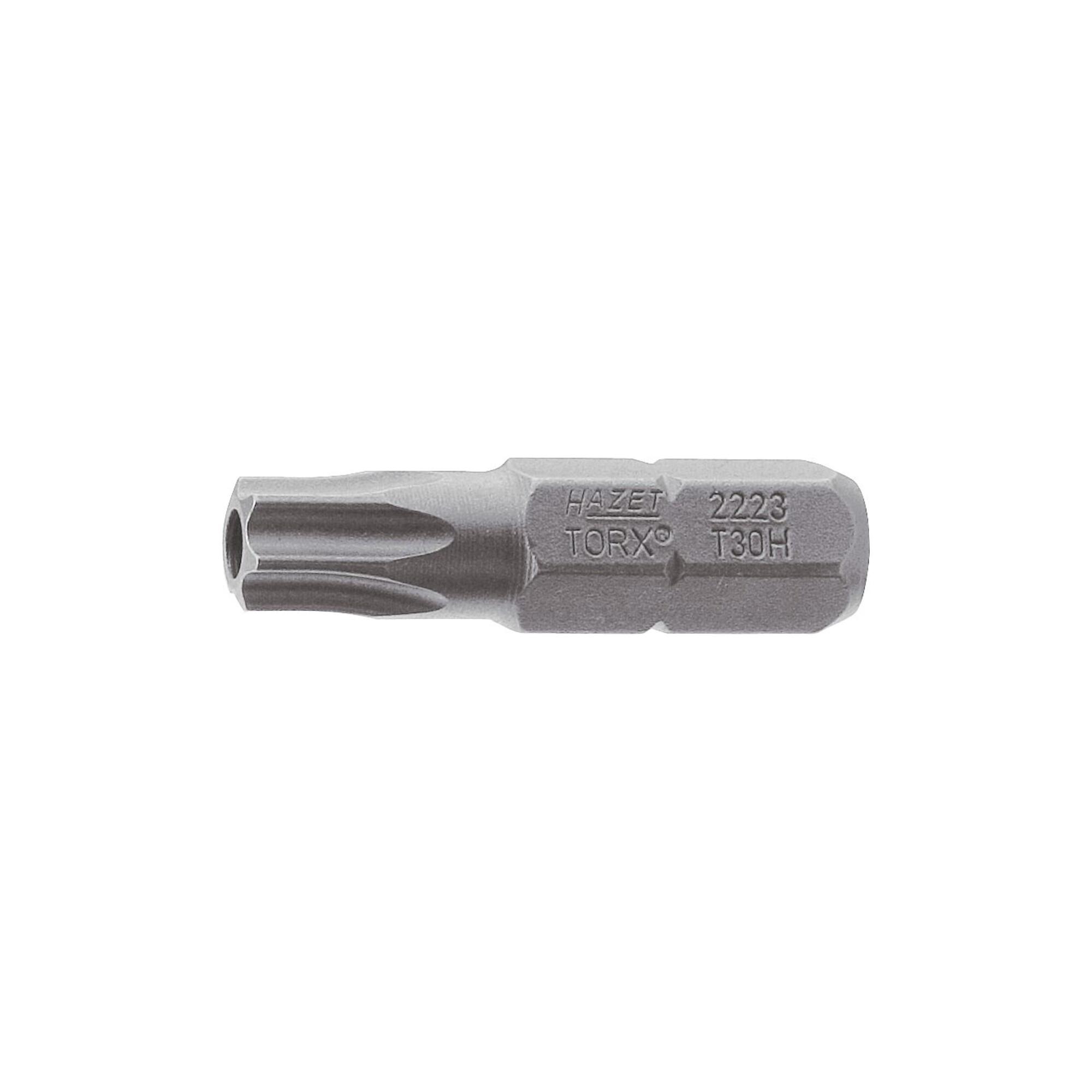 HAZET Bit 2223-T27H Sechskant massiv 6,3 (1/4 Zoll) Tamper Resistant TX Profil T27H)