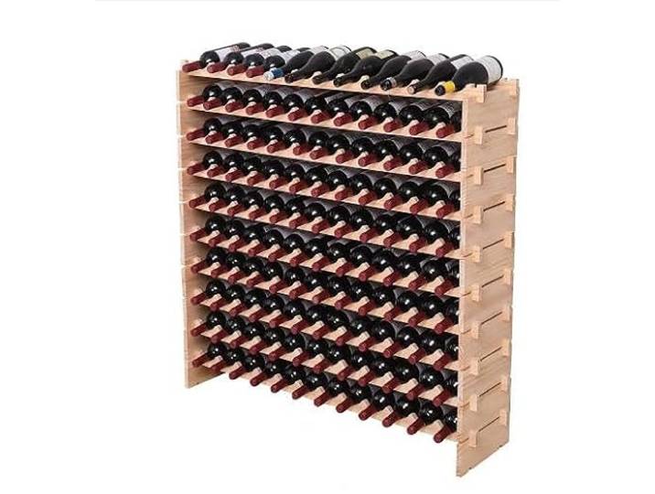 Garvee Weinregal Für 120 Flaschen,Für Küche, Bar Und Restaurant-Kiefernholz Aus Holz, rostfrei, stabiler Aufbau und praktisch für die Aufbewahrung und Organisation.