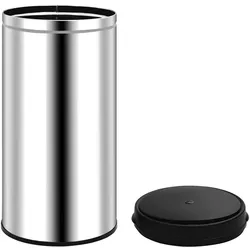 vidaXL Gleichen, Abfalleimer, Silber