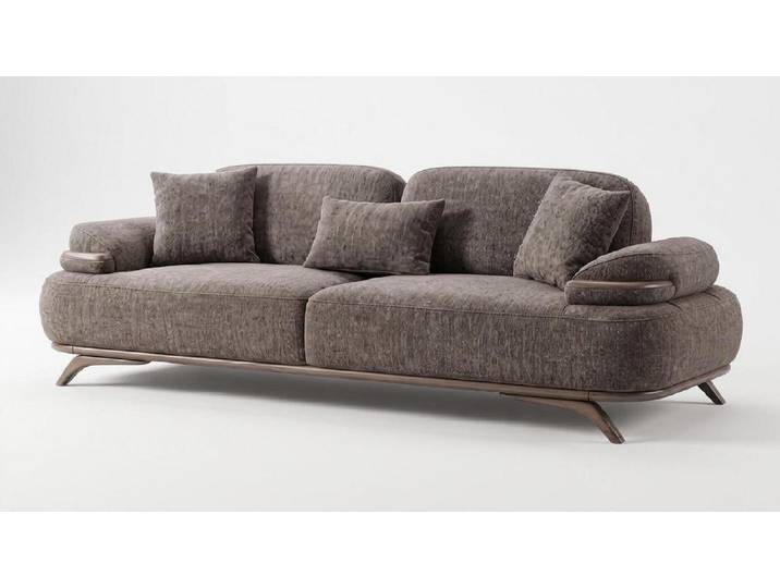 Xlmoebel 3-Sitzer 3-Sitzer-Sofa bequem weich geräumig moderner Stil grau, 1 Teile