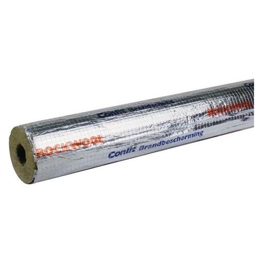 Rockwool Conlit-Rohrwanne 15x23 mm mit Alu-Folie, Länge 1 m zum Ausbilden von Conlit-Brandschutzmans (1 m) (317715)