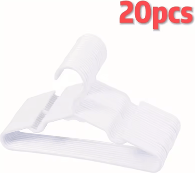 Inspire Curations 10 Or 20Pcs Non Slip Kids Clothes Hangers For Closet 20pcs White