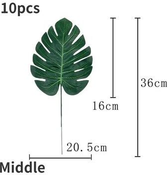Inspire Essentials Artificial Palm Leaf Table Decor Tropical Party Coaster Set 7