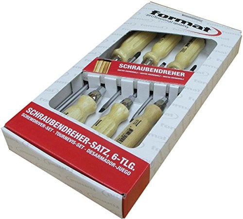 FORMAT 6-delige schroevendraaierset met houten heft