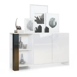 SIDEBOARD Canto Schwarz Hochglanz