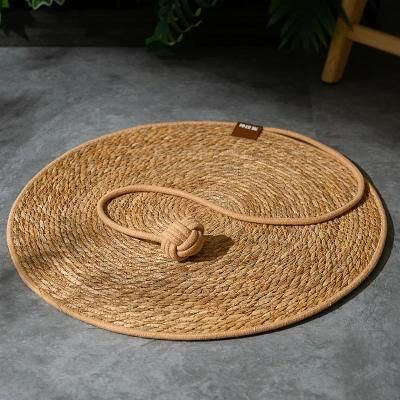 Inspire Select Natural Vine Cat Scratcher Mat Durable Nail Sharpening Pad, Furniture Protector & Cat Climbing Tree Replacement mat And Ball 15.75 In