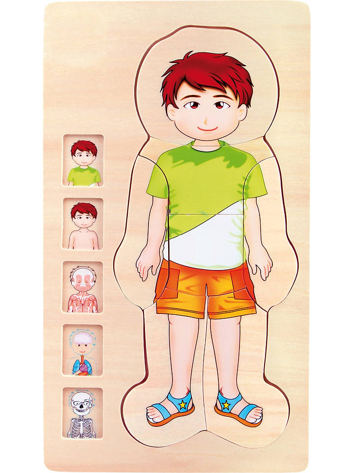 Legler 28tlg. Puzzle "Anatomie Junge" - ab 4 Jahren - onesize