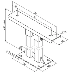 Zehnder Zubehör Fußkonsole FMORV HD45-6, Sonder-Lack, 110329 110329