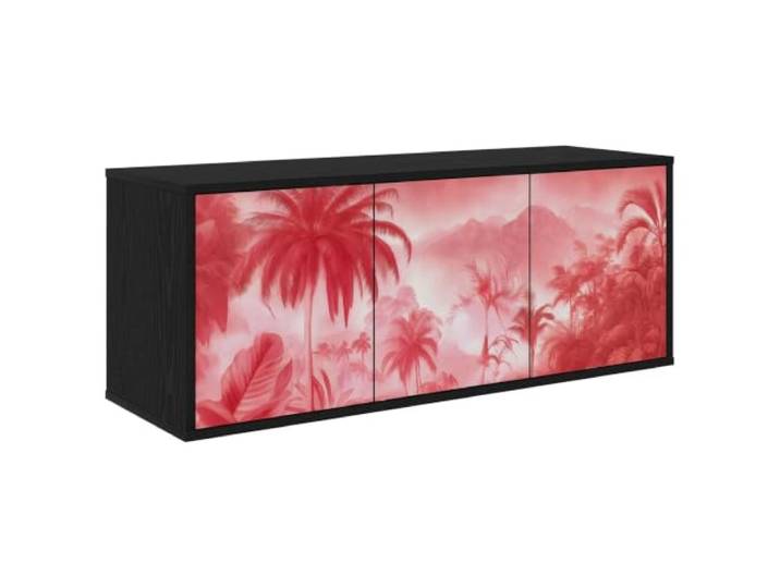 VIHHQGC Wandmontierter TV-Schrank Aachen 102x33x40 cm Holzwerkstoff Holzwerkstoff, schwebendes Design, viel Stauraum, dekoratives Muster, trocken abwischbar