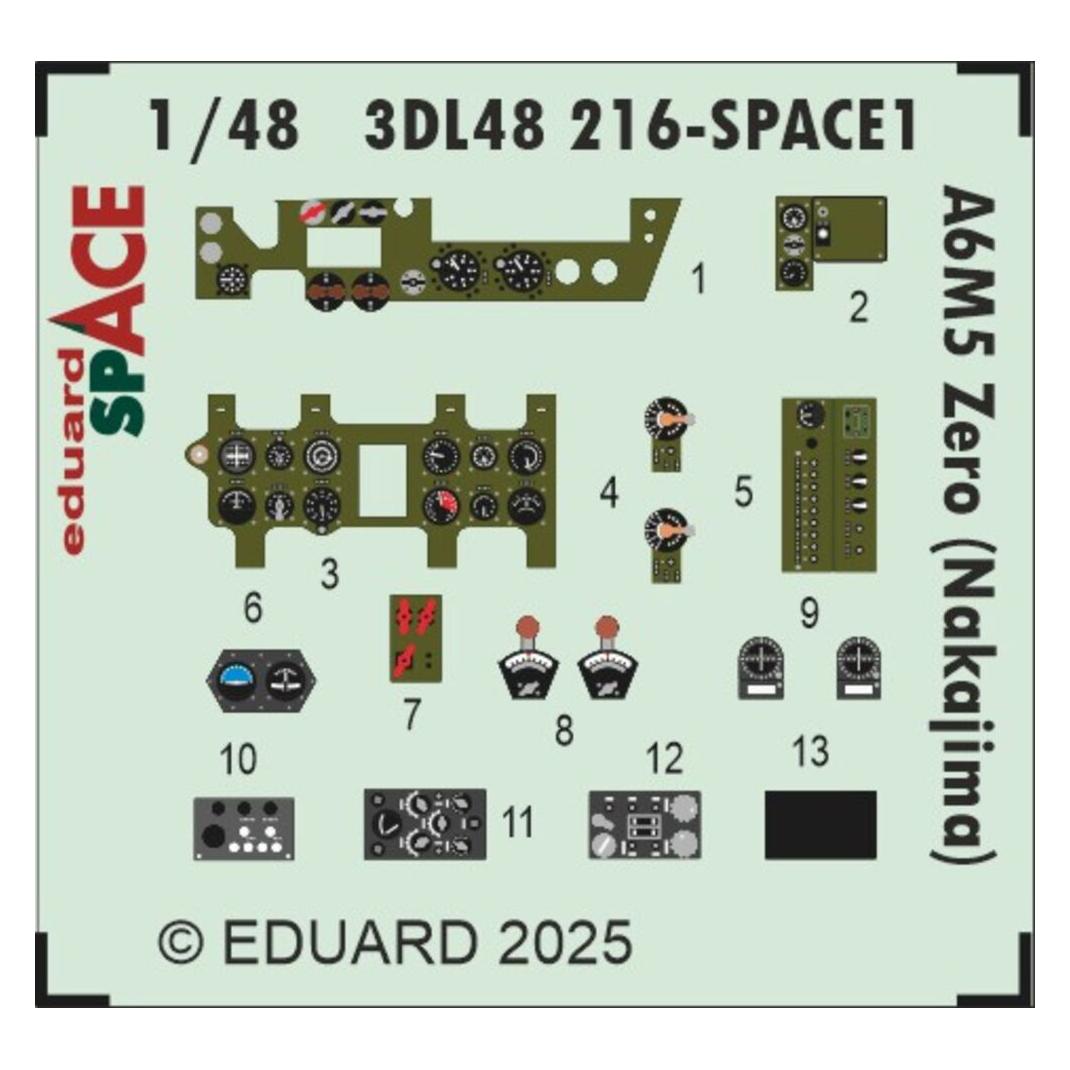 Eduard A6M5 Zero (Nakajima) SPACE FINE MOLDS (3DL48216)