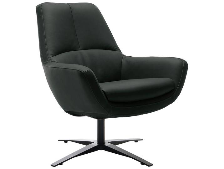 Trendmanufaktur Sessel BE Organic, Schwarz, Metall, Echtleder, Anilinleder, 81x92x83 cm, Made in EU, Lederauswahl, Stoffauswahl, Wohnzimmer, Sessel, Sonstige Sessel