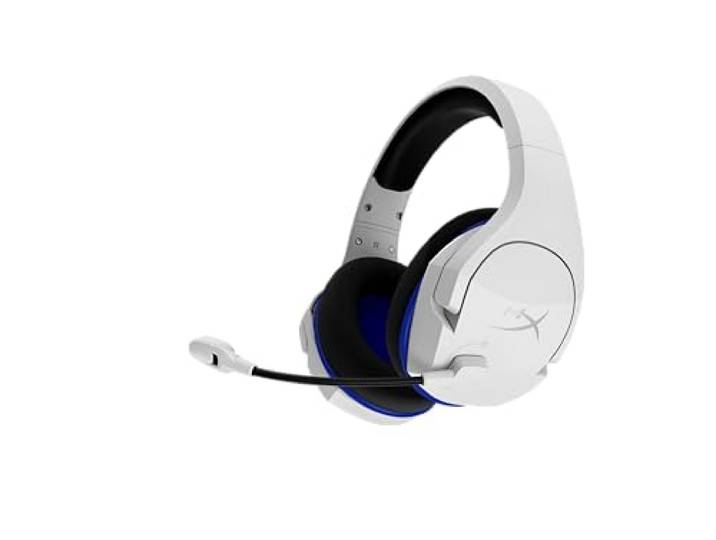 HyperX Cloud Stinger Core Draadloze Gaming Headset, voor PS4, PC, lichtgewicht, robuuste stalen schuifregelaar, ruisonderdrukkende microfoon, wit
