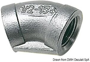 Osculati Gomito 45° femmina/femmina Gomito inox femmina/femmina 45° 3/8"